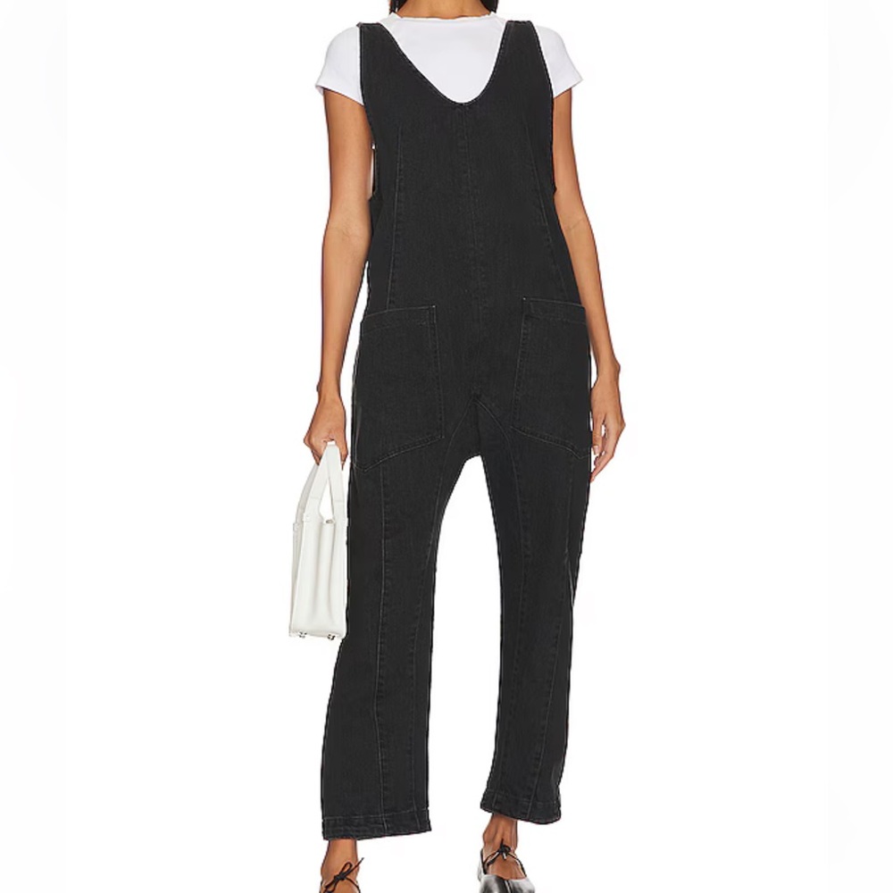 BNWT Free People High Roller Jumpsuit- Mineral Black